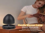 Iron Candle Warmer Lamp with Elegant Egg-Shaped Shade, Safe Flameless Scent Melting for Cozy V1341-ZY-CL9PZAWH-BLACK