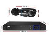 UL-tech CCTV Security System 4CH DVR 2 Cameras 1TB Hard Drive CCTV-4C-2B-BK-T