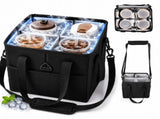 Insulated Drink Carrier Bag with Dividers Portable 4 Cup Beverage Tote with Adjustable Shoulder V1369-AZ3-W-09170