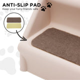 Furtastic Foldable Pet Stairs In White - 50cm Dog Ladder Cat Ramp PTS-EJE-433-WH
