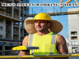 4 Pcs Hi Vis Sleeveless Reflective Shirt for Men Class 2 Construction Work Shirts with Pockets Women V1259-DP01-A-1211