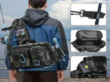 Camouflage Fishing Waist Bag Large Capacity Multi-layer Partition, Side Pockets & Winding Strap V1232-YDXKB001