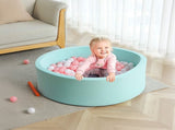 Round Ball Pit Playpen Enclosure Safe Blue Play Area for Babies and Toddlers, Indoor or Outdoor V63-921181