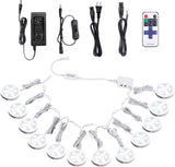 Linkable Under Cabinet LED Lighting 12V Dimmable Puck Lights with Wireless RF Remote Control, V1171-CC-BPVBFE012