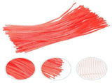 100-Pack Reusable Red Nylon Mesh Bags for Fruits, Vegetables, and Produce Storage V1369-AZ3-W-14234