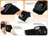 2-Pack Black Wireless Rechargeable Heated Ankle Massager - 3 Heat Levels & 3 Vibrating Intensities V888-ELOSUNG49729