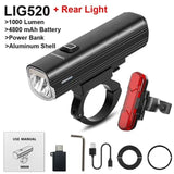 USB Rechargeable Bicycle Light Set Black V728-OBA1005005745402707