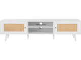 Rattan TV Stand for 65 inch TV, Boho TV Stand with Rattan Door, Entertainment Center with Build-in V952-TBDSJ55YCBSL3PJVTV3