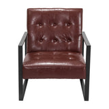 Artiss Armchair Lounge Chair Accent Chairs PU Leather Sofa Brown Metal Frame UPHO-C-ARM-01-PU-BR