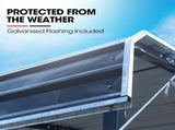 SHADE SHIELD Single Carport Shed 3.3 x 6 x 2.9m, Galvanised Steel Frame, Powder Coated Gable Roof, V219-CPRSINPCSG6A