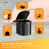 Social Hike Portable Folding Camping Toilet - Outdoor Lightweight Compact Potty V238-SUPDZ-41248958251088