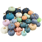 16Pcs Artificial Autumn Pumpkins Fake Foam Pumpkins for Halloween Thanksgiving Halloween Decoration V1294-YM0710-10296438