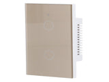 For Zigbee Tuya Remote Light Switch Voice Control 2Gang US Wall Touch Switch AC 100240V V1294-YM0901-3113210138713
