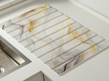 30x40cm Foldable Marble Pattern Kitchen Dish Drainer - Ultra-Absorbent Natural Stone Mat, V888-ELOSUNG42997