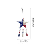 Metal Wind Chime, Patriotic Star Windchimes for Outside, 23 Inch Weather Resistant Outdoor Wind V1369-AZ3-W-12245