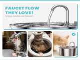 Cat Drinking Fountain - Quiet Drinking Fountain for Cats - 3.2L Stainless Steel Water Fountain with V1188-ZXY-11026
