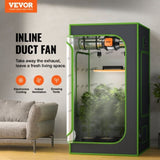 Inline Duct, 102mm 129.7 CFM with Variable Speed Controller, Quiet AC-motor Ventilation Exhaust V952-XLGDFJYCHSAC41HSYV3