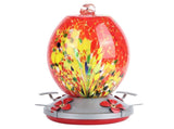 Hummingbirds Water Feeder Colorful Painting Glass Bird Feeding Tool for Garden CourtyardQ1 V1294-YM0901-3111200116911