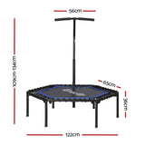 48inch Everfit Trampoline Fitness Trampoline Rebounder TRAMPO-C-MINI48-HEX-BLBK