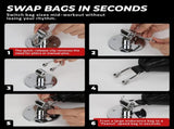 3PCS Heavy Duty Speed Bag Mount Hardware Set with Quick Release Pin Boxing Accessories Silver V1308-DSZKI-473-3