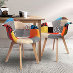 Artiss Dining Chairs Set of 2 Fabric Retro Replica DSW BA-TW-M2503-66FBX2