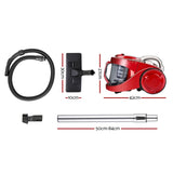 Devanti 2200W Bagless Vacuum Cleaner Red VAC-008-RD