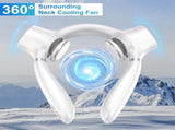 White Portable Neck Fan Hands-Free Wearable Air Conditioner with 4000mAh Battery for Australian V1107-WHITE PORTABLE NECK FAN