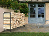 233cm Extra Long Heavy Duty Firewood Log Rack Metal Storage Holder Garden Indoor V767-JJ-XZ112-V1