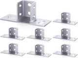 8 Pcs 2 Slotted Hole U Post Base Strut Mount for 1-5/8 Square Single Channel Carbon Steel Q235B, V1258-DP02-C-2833