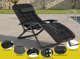 Gardeon Sun Lounge Lounger Folding Camping Zero Gravity Chair Outdoor Furniture FF-LOUNGE-DS-ABK