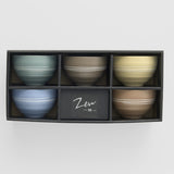 Bowl Set 5pcs 250ml Pastel Glazes V637-C3083