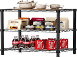 CARLA HOME 3-Tier Adjustable Metal Storage Shelves Wire Rack Organizer for Kitchen, Pantry, Bathroom LSB-36202