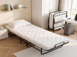 ARTISS Folding Bed with Mattress, Portable Rollaway 150kg Capacity 190CM FOLD-E-97-MAT-BKWH
