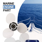 Propeller for 9.9Hp 15Hp 9 1/4 X10 Boat Aluminum Alloy 3 Blade 8 Spline Marine Engine Part V1366-AZ2-W-15752