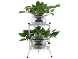 2Tier Metal Plant Stand Flower Pot Holder Display Shelf Rack Home Decoration Garden V1294-YM0901-3111210013912