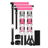 14pc Pilates Bar Kit with Resistance Bands & Belt Home Fitness Pedal Puller V63-953551