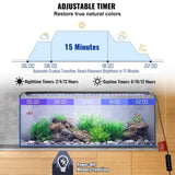 VEVOR Aquarium Light 26W Full Spectrum Aquarium LED Lights for 36"-42" Fish Tank V952-SSSSZXD3642YE3XKLV3