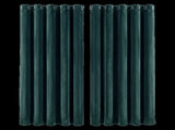 Marlow Blackout Curtains 2-Panel Velvet Room Darkening Eyelet Curtains 240x230cm CD1024-GN-240X230-AU
