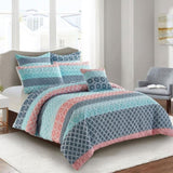 Georges Fine Linens Lana Quilt Cover Set - Double V442-MFL-QUILTCS-LANA-MULTI-DS