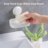Suction Cup Soap Holder for Shower Wall Powerful Vacuum Suction Soap Dish, Strong Sponge Holder for V1189-LC-AMZ-00269