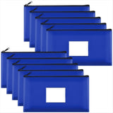 10-Pack Bank Deposit Money Bags with Zipper, Leather Wallet Pouches Label, Makeup Bags, for Cash, V1192-AZ-W-23047