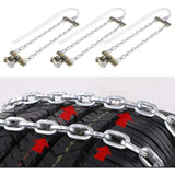 Tire Anti-Skid Chain, 3 pcs Steel Anti-Skid Chain For Car Snow Mud Chain V1188-MS-227-2457