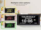 10.1" Digital Alarm Clock with Date and Day ,Multiple Display Modes,Automatic Dimming,Dementia Clock V1192-AZ-W-25080