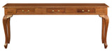 Queen Anne 3 Drawer Sofa Table - Light Pecan V199-ST003QALP