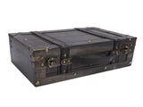Wooden Chest Vintage Wood Storage Trunk with Lid Retro Suitcase Portable Box Ancient Photography V1294-YM0901-3117250191711