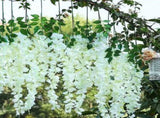 12 Pcs Artificial Wisteria Pure White Exquisite Simulated Wisteria Decoration for Weddings Outdoor V1294-YM0512-3115220116211