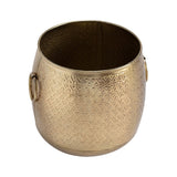 Handcrafted Pressed Metal Antique Gold Planter 20cm V637-59054PLN