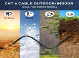 BENFEI 000704BK-305MS Pure Copper Cat 6 Cable 305M-Waterproof Black PEPVC Double-Layer V28-ELEBEN000704BK305MS