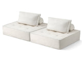 Artiss 2 Floor Sofa Lounge Chair with Pillow SBED-K-FLD01-2S-WH