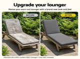 Gardeon Outdoor Chaise Lounge Cushion Lounge Chair Pad Sunbed Mattress Grey OLC-LOUNGE-S-GR